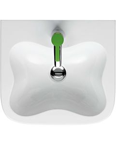LAUFEN Florakids Handwaschbecken 8150310721041 45 x 41 cm, weiß/grün, mit Überlauf, 1 Hahnloch
