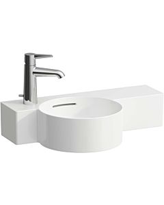 LAUFEN Val hand H8152830001051 55x31.5cm, shelf on the right, with overflow, with tap hole on the left, white
