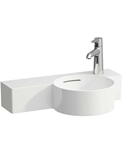 LAUFEN Val hand H8152840001061 55x31.5cm, shelf on the left, with overflow, with tap hole on the right, white