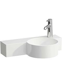 LAUFEN Val hand H8152844001141 55x31.5cm, shelf on the left, without overflow, with tap hole on the right, white LCC