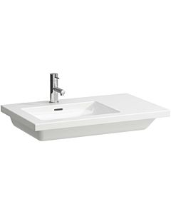 LAUFEN Living Square washbasin H8174380001091 75x48cm, without tap hole with overflow, shelf on the right