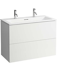Laufen Kartell Waschtisch-Set 8603356401071 mit Unterbau, 2 Hahnlöcher, 100x50x72,6cm, weiß matt