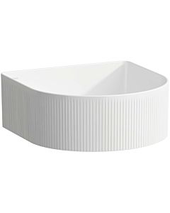 LAUFEN Sonar vasque H8123417571121 34x34cm, avec texture, sans trou pour robinet, sans trop-plein, blanc mat