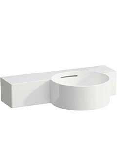 LAUFEN Val hand H8152840001091 55x31.5cm, shelf on the left, with overflow, without tap hole, white