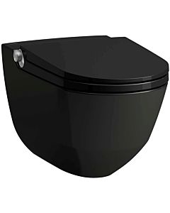 LAUFEN Cleanet Riva douche WC H8206910200001 avec siège, sans rebord, noir brillant