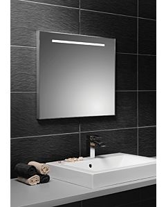 LED light mirror 60x60cm 2000 strip on top satined, switch on the side