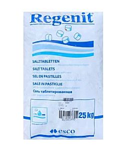 Les pastilles de sel régénérant Regenit, sac de 25 kg pour les systèmes d&#39;adoucissement de l&#39;eau