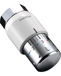 Oventrop Thermostatkopf Uni SH 1012065 weiß/chrom, M 30x1,5, 7-28 Grad
