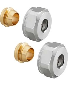 Oventrop Ofix CEP compression fitting 1016862 14mm, 2-way, nickel-plated brass, for copper pipes