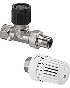 Oventrop return temperature limiter set 1028464 DN 15, return straight-way valve and thermostat Uni RTLH