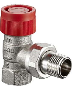 Oventrop series AF thermostatic valve 1180604 DN 15, corner, fine presetting, gunmetal / brass, nickel-plated