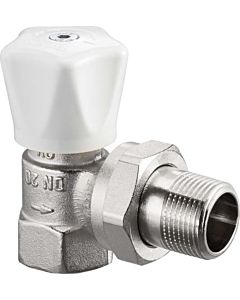 Oventrop series HRV manual regulating valve 1194504 2000 / 2 &quot;, corner, shortened, nickel-plated brass