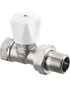 Oventrop HRV series manual regulating valve 1194606 3/4 &quot;, straight, shortened, nickel-plated brass