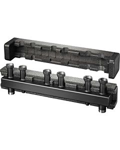 Oventrop distributor bar 1351672 DN 32, steel, with insulation and wall bracket, for 2 heating circuits