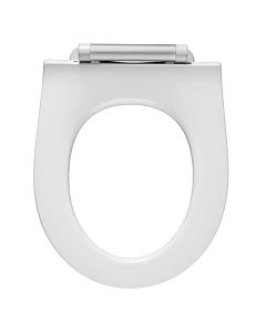 Pressalit Projecta D Solid Pro WC seat 1001011-DG4925 white polygiene, without cover, standard, combination hinge DG4, stainless steel