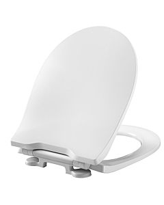 Pressalit Projecta D Solid Pro WC seat 1002011-DG4925 white polygiene, with cover, standard, combination hinge DG4, stainless steel