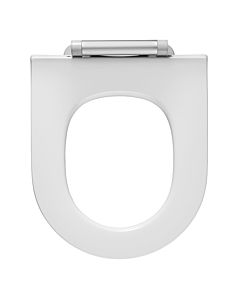 Pressalit Projecta D Solid Pro WC 1005011-DG4925 white polygiene, without cover, standard, white polygiene, combination hinge DG4, stainless steel