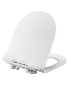 Pressalit Projecta D Solid Pro WC seat 1006011-DG4925 white polygiene, with lid, standard, combination hinge DG4, stainless steel