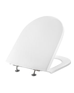 Pressalit Projecta D WC seat 172011-D28999 white polygiene, with cover, standard, special hinge D28, fixed, stainless steel