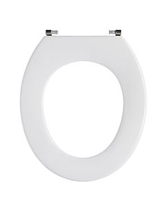 Pressalit Objecta WC siège 53011-BA1999 blanc polygiene, charnière fixe BA1, acier inoxydable, sans couvercle, standard