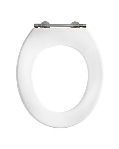 Pressalit WC siège 53011-BV5999 blanc polygiene, sans couvercle, standard, charnière spéciale BV5, universal , acier inoxydable