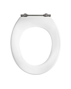 Pressalit WC-Sitz 53011-BY3999 weiß polygiene, ohne Deckel, Standard, Spezialscharnier BY3, fest, Edelstahl