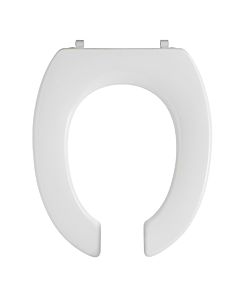 Pressalit Dania WC siège 72000-UN3999 blanc , sans couvercle, ouvert à l&#39;avant, charnière universelle UN3, acier inoxydable, standard