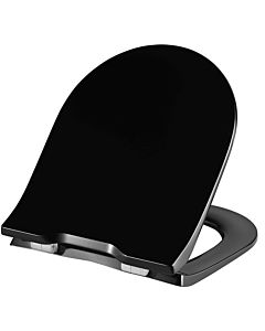 Pressalit Objecta D Pro WC seat 998111-DF7999 black polygiene, fixed hinge DF7, stainless steel, with cover, standard