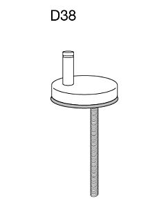 Pressalit Universal - charnière Flex en acier inoxydable D38999, pour siège WC Pressalit 3, montage par le haut