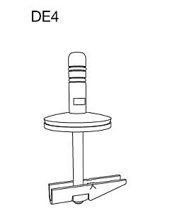 Pressalit Universal-Scharnier DE4999 Edelstahl, für WC-Sitz I-Can, mit lift-off, Montage von oben