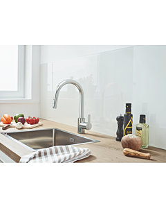 Grohe Feel kitchen faucet 31486DC1 supersteel, high spout, with dual rinsing spray