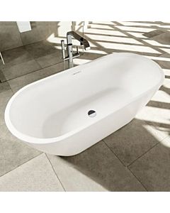Riho Inspire freistehende Badewanne B091001005 160 x 75 cm, weiß, ohne Füllfunktion, Oval
