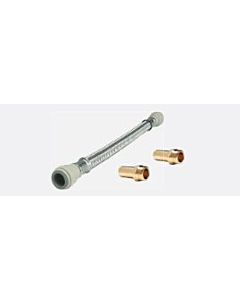 John Guest pressure set Set30 ideal for exposed fittings and Durchlauferhitzer , 1x hose 15mm x 15mm, length 500mm and 2x brass screw-in socket 15mm x 2000 /2&quot; BSPT