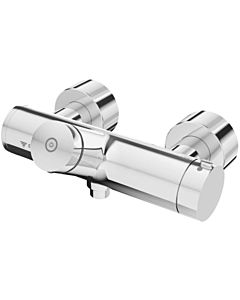 Schell Vitus shower self-closing thermostat 016100699 shower connection below, surface-mounted, mixed water, chrome-plated
