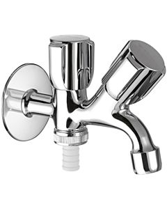 Schell Comfort combi drain valve 035620699 G 2000 / 2 AG, chrome-plated, Comfort handle, grease chamber top