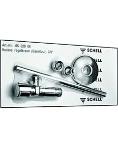 Schell Comfort angle valve set 050200699 DN 10, G 3/8 AG, with ASAG easy, KIWA, chrome-plated