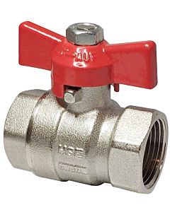 Hermann Schmidt heating ball valve 2000 2000 /4&quot; nickel-plated brass, with butterfly handle, PN 42/35