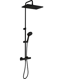 Heinrich Schulte alpha-style_600 shower system Z055647-00280 matt black, with attached shower bar