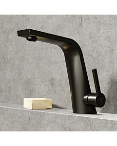 Steinberg Serie 260 mitigeur lavabo 26010001S  projection 158 mm, noir mat, avec garniture de vidage 1 1/4"