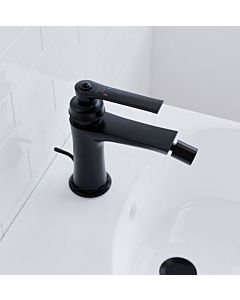 Steinberg Series 350 bidet faucet 3501300S with drain fitting, matt black