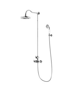 Steinberg Système de douche série 350 3502721 comprenant thermostat, douche de tête et douchette à main, chromé