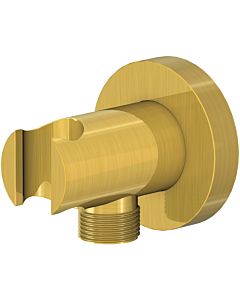 Steinberg Serie 100 wall shower holder 1001667BG with integrated wall connection elbow, brushed gold