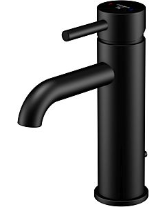 Steinberg Serie 100 basin mixer 1001755S projection 128mm, height 209mm, with waste set 2000 2000 /4&quot;, matt black