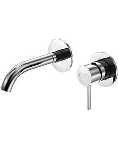 Steinberg Serie 100 basin mixer 1001801 flush-mounted, projection 165 mm, chrome, wall mounting