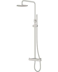 Serie 100 Steinberg mounted thermostatic mixer, rain / hand shower, brushed nickel