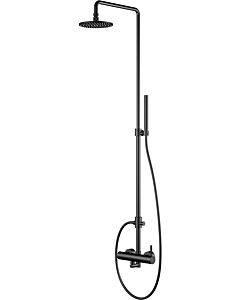 Steinberg Serie 100 shower set 1002760S AP, with single lever mixer, rain/hand shower, matt black