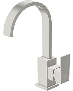 Steinberg Serie 135 basin mixer 1351501BN projection 150mm, height 300mm, swiveling, with waste fitting, brushed nickel