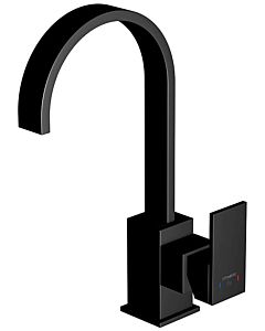 Steinberg Serie 135 basin mixer 1351501S projection 150mm, height 300mm, swiveling, with waste set, matt black