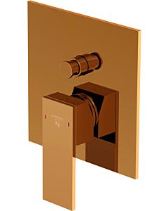 Steinberg Serie 160 bath mixer 16021033RG concealed, rose gold, cover plate 165x165mm, for bath/shower mixer, with diverter