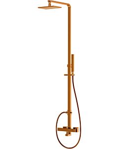 Steinberg Serie 160 shower set 1602721RG with exposed thermostatic mixer, rain/hand shower, rose gold